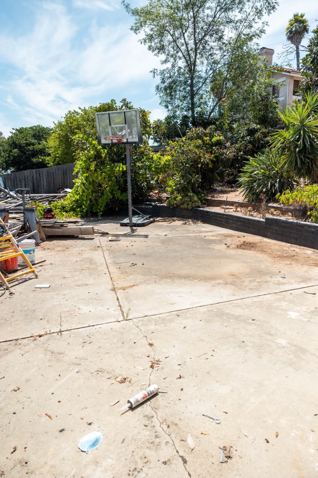 After junk removal - clean space